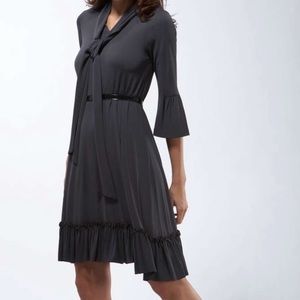 Diane Von Furstenberg Riejo Tie Dress Charcoal 2